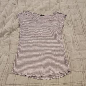 United Colors Of Benetton Women's Short Sleeve Striped Linen Top Size S!